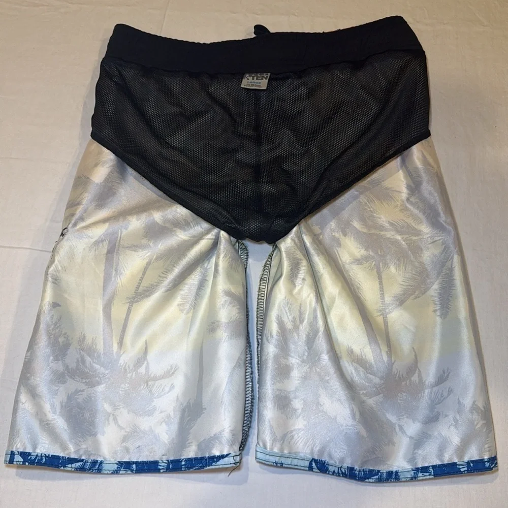 Hang Ten Boy's Multi Tropical Print Ombre Board Shorts  Size Boys Large EUC